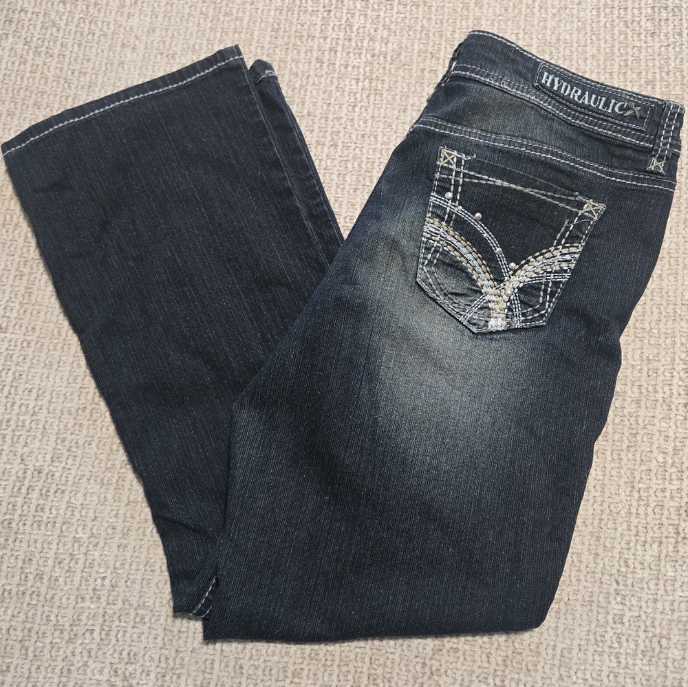 Hydraulic Dark Indigo Boot Cut Jeans